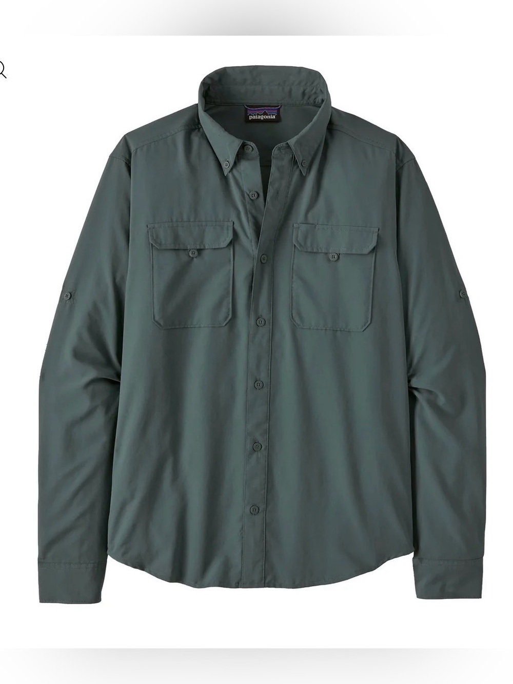 Patagonia Self-Guided Hike Shirt Men’s XS Green Long Sleeve